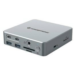 Conceptronic Station d'accueil 15-en-1 Argenté 100 W