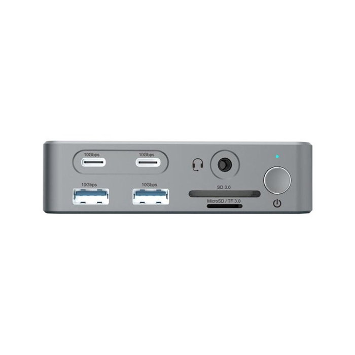 Conceptronic DONN25G Station d'accueil 15 en 1 USB-C 3.2 Gen 2 avec HDMI, Ethernet, lecteur carte, argent Conceptronic DONN25G Station d'accueil 15 en 1 USB-C 3.2 Gen 2 avec HDMI, Ethernet, lecteur carte, argent