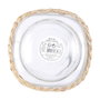 Home Deco Factory Bocal en verre et rotin 750 ml