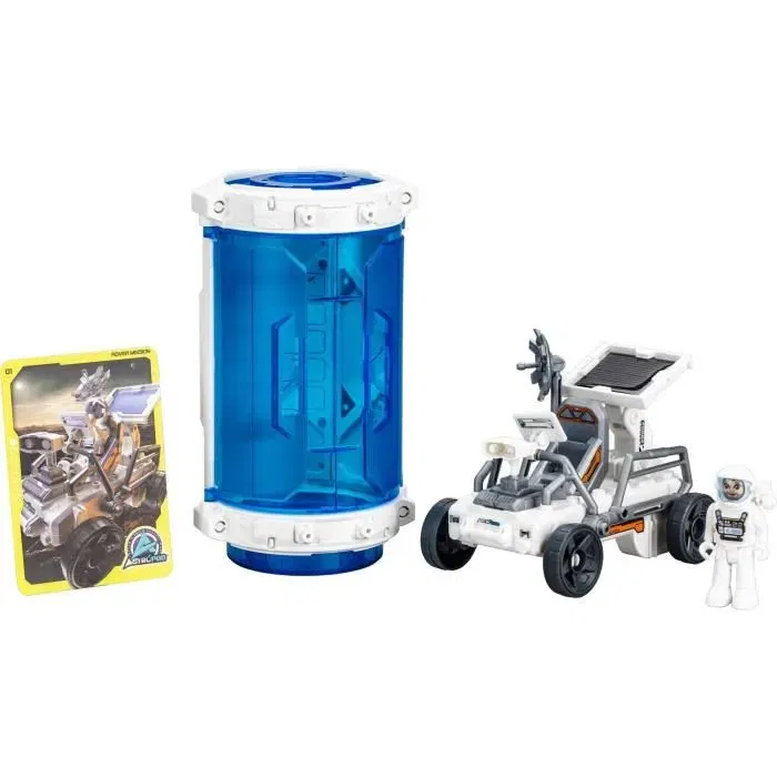 Silverlit ASTROPOD - Véhicule solaire motorisé 11 cm à construire - 20 pièces - Fonctionne à pile ou énergie solaire - Figurine incluse - À partir de 6 ans