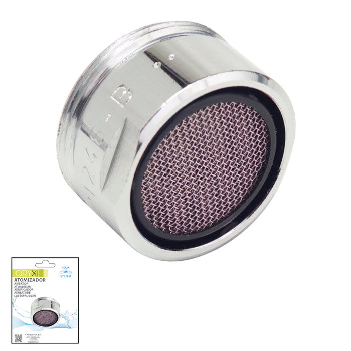 ORYX Mousseur filtre robinet mâle M24x1'' chromé ORYX Mousseur filtre robinet mâle M24x1'' chromé