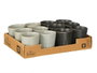 Vessia Verre court surtis gris et noir 150 ml 7x8x7 cm (Set de 36)
