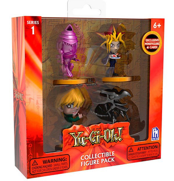 Bizak Pack 4 Figurines Yu-Gi-Oh! Saga 2 - Yugi, Wheeler, Magicien Sombre, Dragon Noir - 6 cm