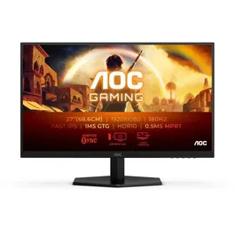 AOC 27G42E - Moniteur PC Gamer 27 Pouces, FHD 1920x1080, Dalle Fast IPS, 180Hz, 0.5ms, AdaptiveSync, HDMI, DisplayPort