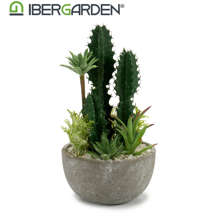 Ibergarden Centre de Table Cactus Rouge, Assortiment 2, 15x29x15cm, Plastique et Céramique, Vert/Gris/Blanc (Set de 6) Ibergarden Centre de Table Cactus Rouge, Assortiment 2, 15x29x15cm, Plastique et Céramique, Vert/Gris/Blanc (Set de 6)