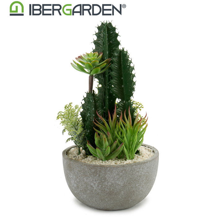Ibergarden Centre de Table Cactus Rouge, Assortiment 2, 15x29x15cm, Plastique et Céramique, Vert/Gris/Blanc (Set de 6) Ibergarden Centre de Table Cactus Rouge, Assortiment 2, 15x29x15cm, Plastique et Céramique, Vert/Gris/Blanc (Set de 6)