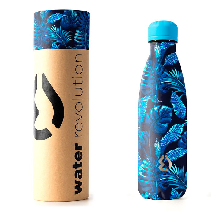 WATER REVOLUTION Botelle thermos 500 ml tropical acier inoxydable, isolation sous vide sans BPA, maintient le froid 24h et le chaud 12h, anti-fuites