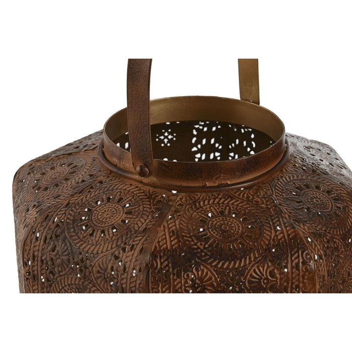 Home ESPRIT Ensemble de bougeoirs Marron Doré Métal