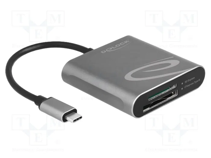 DELOCK Lecteur de cartes mémoire USB 3.2 Gen 2 - CF, SD, USB-C DELOCK Lecteur de cartes mémoire USB 3.2 Gen 2 - CF, SD, USB-C