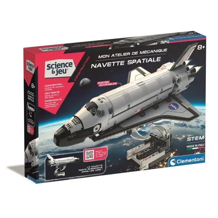 Clementoni Navette spatiale NASA - Jeu scientifique Mon atelier de mécanique - Découverte de la tenségrité et illusion optique Clementoni Navette spatiale NASA - Jeu scientifique Mon atelier de mécanique - Découverte de la tenségrité et illusion optique