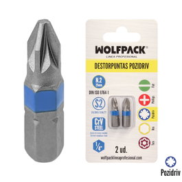 Wolpack Linea Profesional Embouts Pozidriv N.2 S2 (Lot de 2 pièces)