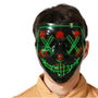 BigBuy Carnival Masque Vert Horreur Lumière LED