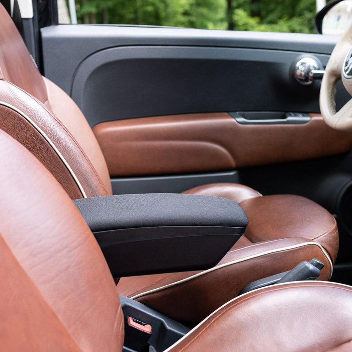 Armster V01816A Accoudoir Dacia Duster 2018 - Tissu Noir, Remblai, Réglable, Pliable, Espace de Rangement