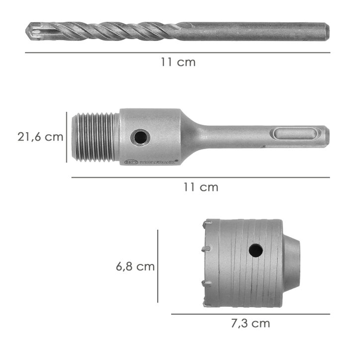 WOLFPACK LINEA PROFESIONAL Scie cloche SDS 68 mm WOLFPACK LINEA PROFESIONAL Scie cloche SDS 68 mm