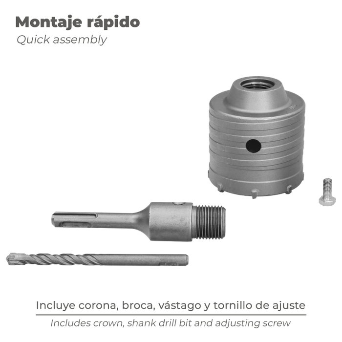 WOLFPACK LINEA PROFESIONAL Scie cloche SDS 68 mm WOLFPACK LINEA PROFESIONAL Scie cloche SDS 68 mm