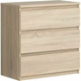 Commode CHELSEA 3 Tiroirs - Couleur Chêne