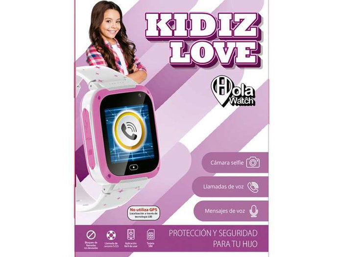 Holawatch - Montre connectée / Smartwatch pour enfants Urban Love - Rose - Taille M - Communication et localisation - À partir de 6 ans