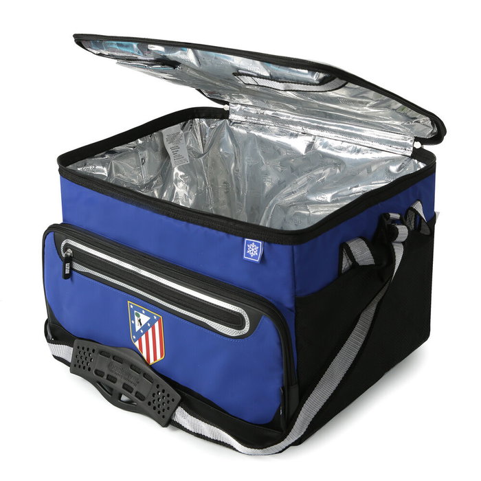 Atletico de Madrid - Sac isotherme pliable porteur d'aliments, 44.5x33x30.5 cm, toile Ripstop avec revêtement TPE et couvercle rigide
