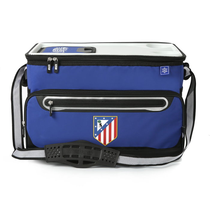 Atletico de Madrid - Sac isotherme pliable porteur d'aliments, 44.5x33x30.5 cm, toile Ripstop avec revêtement TPE et couvercle rigide
