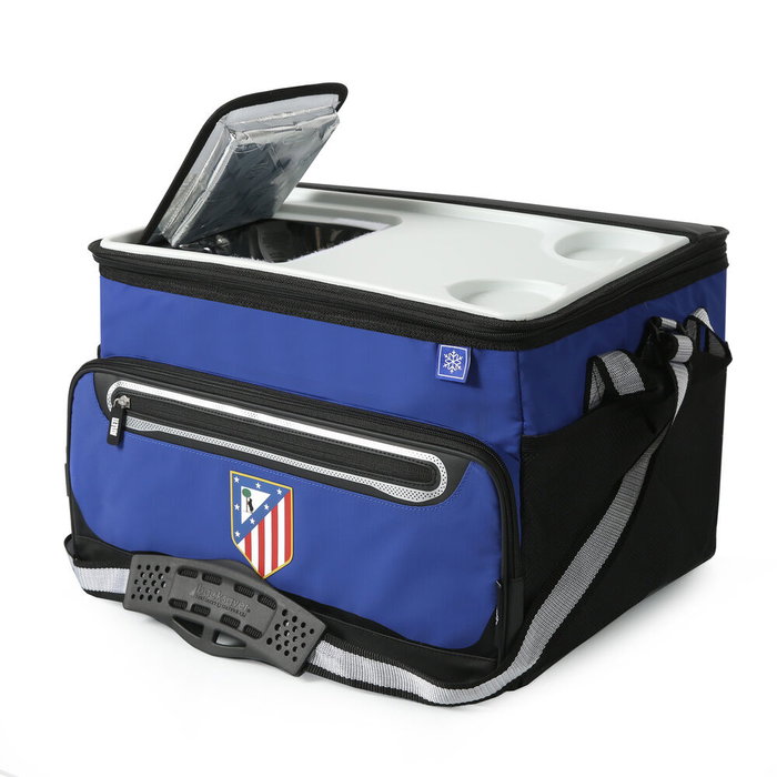 Atletico de Madrid - Sac isotherme pliable porteur d'aliments, 44.5x33x30.5 cm, toile Ripstop avec revêtement TPE et couvercle rigide