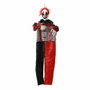BigBuy Home Clown Suspendu avec Cheveux Rouges, Costume à Rayures, Lumière et Son (100cm)