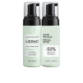 Lierac Mousse Nettoyante Démaquillante - Pack 2 x 150 ml - 99% d'Éléments Naturels