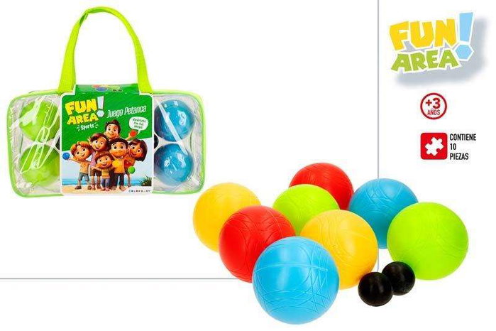Color Baby Jeu de pétanque - Set de sport avec 10 pièces (balles et cochonnet) - Dimensions : 31x8x16,5 cm