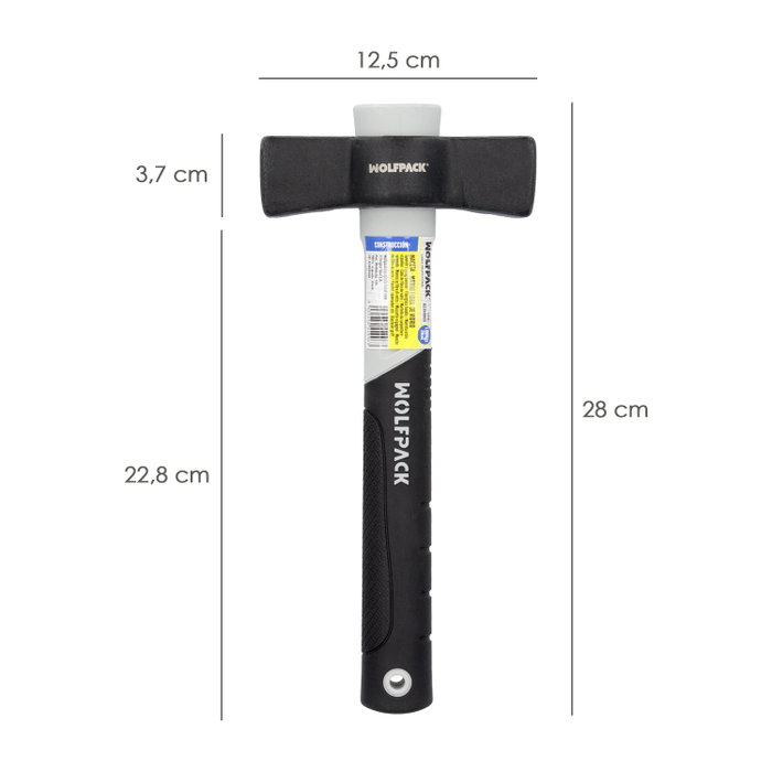 WOLFPACK LINEA PROFESIONAL Maceta de maçon 1000 g manche fibre de verre WOLFPACK LINEA PROFESIONAL Maceta de maçon 1000 g manche fibre de verre