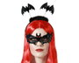 Atosa Set d'antennes et masque noir avec chauves-souris pour Halloween
