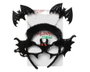 Atosa Set d'antennes et masque noir avec chauves-souris pour Halloween
