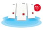 Fritz! FRITZ!Repeater 2700 3-Pack Wi-Fi 7 Mesh Répéteur WiFi 6,5 Gbps 2,4 GHz 5 GHz Port LAN 2,5 Gigabit 20003139