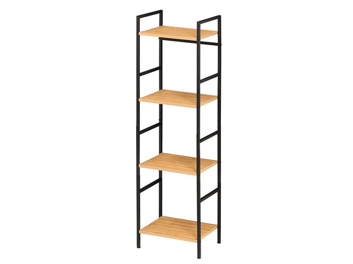 GIFTDECOR Estanteria 4 Baldas Negro-Bambu GIFTDECOR Estanteria 4 Baldas Negro-Bambu