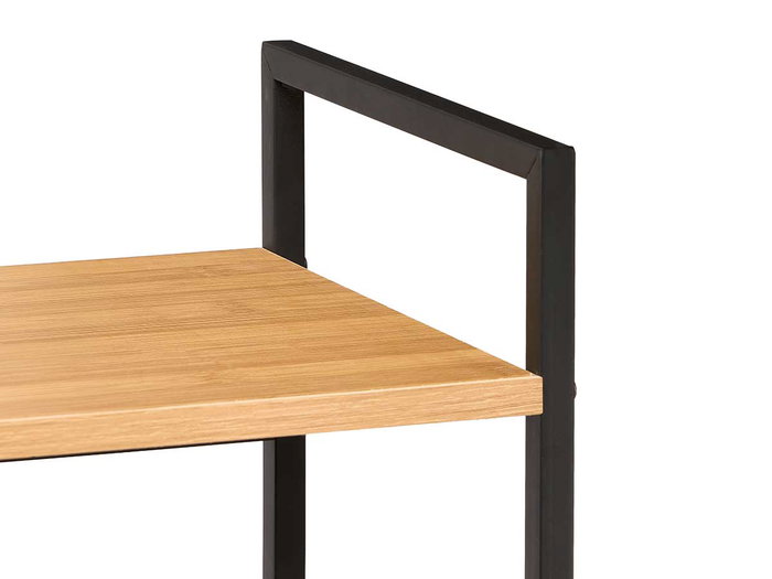 GIFTDECOR Estanteria 4 Baldas Negro-Bambu GIFTDECOR Estanteria 4 Baldas Negro-Bambu