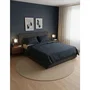 Parure de lit King Size Noir / Gris avec housse de couette et 2 taies d'oreiller
