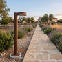 Fenglu Balise LED extérieure 60 cm, 10 W, Brun rouille, 3000 K
