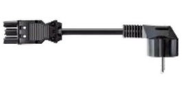 Bachmann - Câble d'alimentation GST18 pour dispositif, prise de terre, 4 mètres, noir