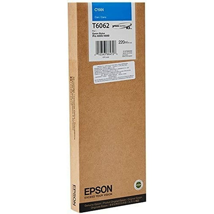 Epson Cartouche d'encre Cyan 220 ml pour Stylus Pro 4800, 4880 C13T606200
