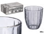 Vivalto Verre à Eau Rayé Gris 300 ml 8,5 x 9,5 x 8,5 cm (Set de 24)