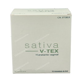 SATIVA Cosmeclinik Sativa V-Tex 16 Pipetas Gel Hydratant et Protecteur Usage Vaginal