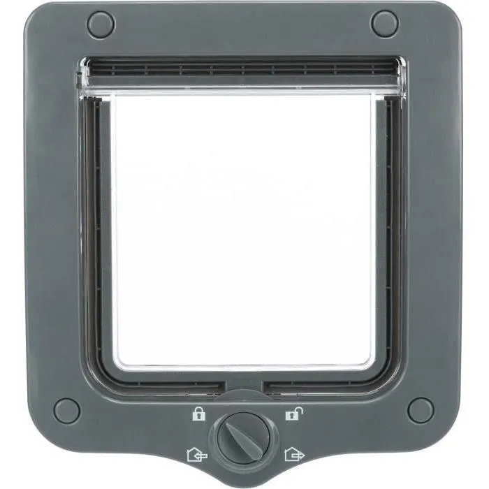 Trixie Chatnière 4 Modes avec 2 Tunnels pour Chat Intérieur, Plastique Gris, 20 x 22 cm