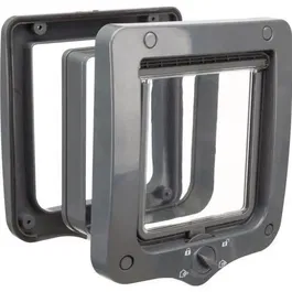 Trixie Chatnière 4 Modes avec 2 Tunnels pour Chat Intérieur, Plastique Gris, 20 x 22 cm