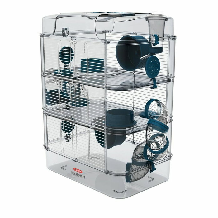 Zolux Rody3 trio Cage sur 3 étages - Bleu