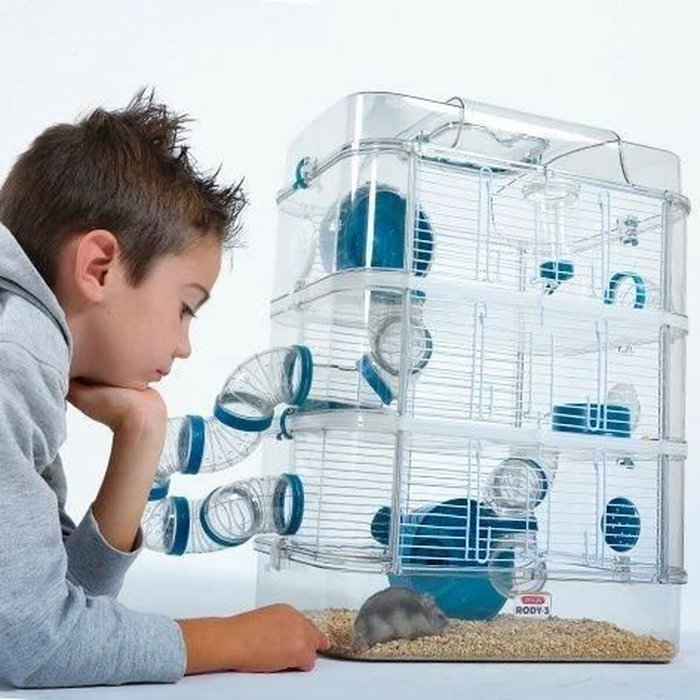 Zolux Rody3 trio Cage sur 3 étages - Bleu