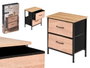 GIFTDECOR Meuble 2 tiroirs effet bois Madera-Negro