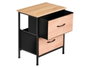GIFTDECOR Meuble 2 tiroirs effet bois Madera-Negro