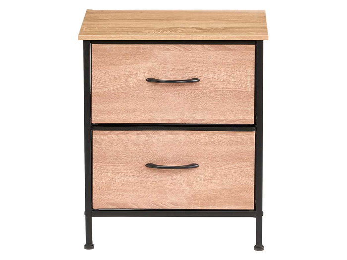 GIFTDECOR Meuble 2 tiroirs effet bois Madera-Negro GIFTDECOR Meuble 2 tiroirs effet bois Madera-Negro