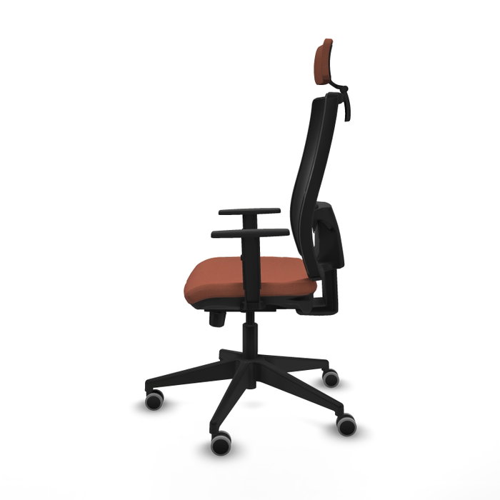 Piqueras Y Crespo Chaise de bureau Horna, mécanisme Sincro/Traslack, Marron/Noir
