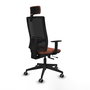 Piqueras Y Crespo Chaise de bureau Horna, mécanisme Sincro/Traslack, Marron/Noir
