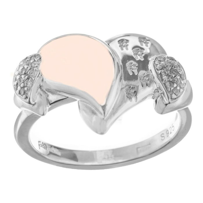 Folli Follie Bague en Argent de loi, Argentée, Taille 50 Folli Follie Bague en Argent de loi, Argentée, Taille 50