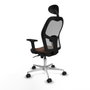 Piqueras y Crespo Chaise de Bureau Jorquera 2D086N1 Gris Brun foncé